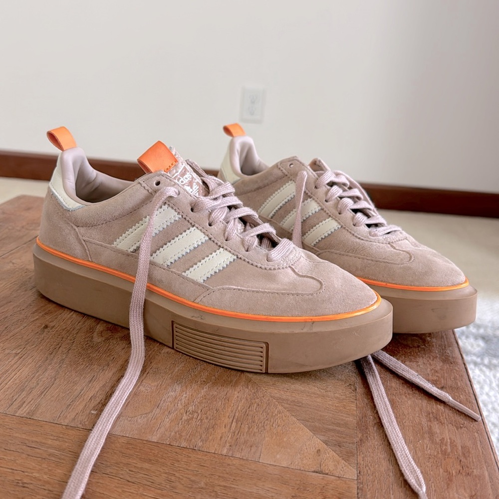 adidas Women's Sneakers in Beige and Orange